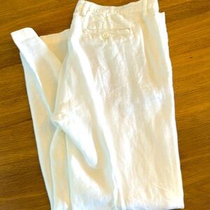 Men’s white linen pants. Side 34x32. Saks Fifth Avenue.